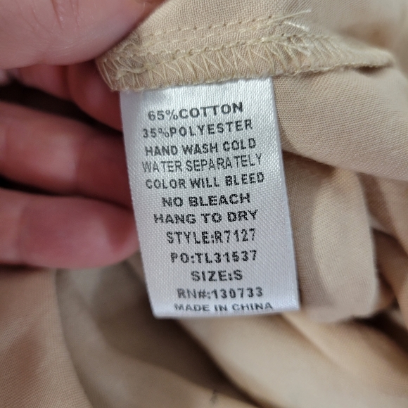 Scrap Work Womans Peasant Blouse embroidered sleeves Size S USA Made - Picture 6 of 7